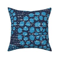 Extra large blue Retro Dots Circles