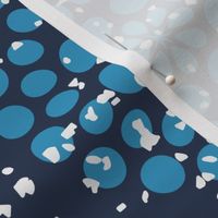 Extra large blue Retro Dots Circles