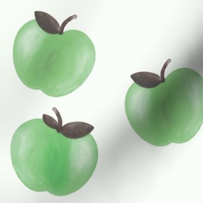 Green Apples on White