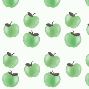 Green Apples on White