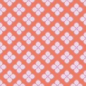 Abstract geometric floral pattern