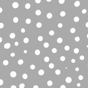 gunmetal light gray spotty dotty spots wallpaper scale