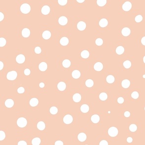 light peach orange spotty dotty spots wallpaper scale