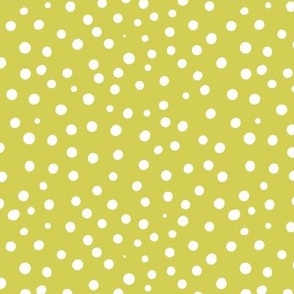 mustard yellow spotty dotty spots small scale