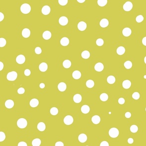 mustard yellow spotty dotty spots wallpaper scale