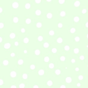 pastel light green spotty dotty spots wallpaper scale