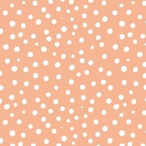 peach orange spotty dotty spots small scale