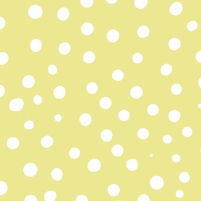 mustard light yellow spotty dotty spots wallpaper scale