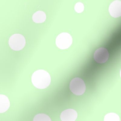 pastel green spotty dotty spots wallpaper scale