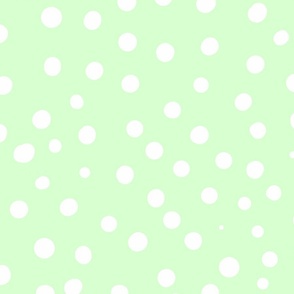 pastel green spotty dotty spots wallpaper scale