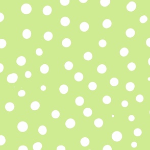 spring light green spotty dotty spots wallpaper scale