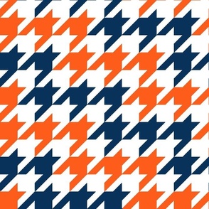 Small Scale Team Spirit Football Houndstooth in Denver Broncos Blue and Orange