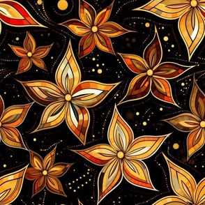 Art Deco Golden Stars I