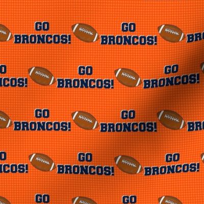 Medium Scale Team Spirit Football Go Broncos! in Denver Colors Orange and Blue