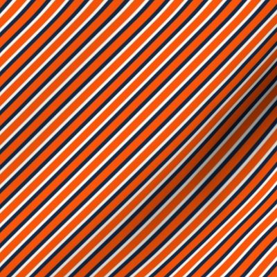 Bigger Scale Team Spirit Diagonal Stripes in Denver Broncos Orange Blue and White