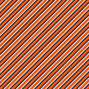 Bigger Scale Team Spirit Diagonal Stripes in Denver Broncos Orange Blue and White