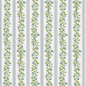 Libby Stripe vertical grandmillenial rose vine trellis _LRG