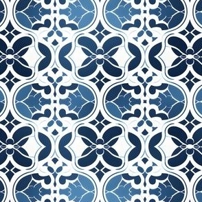 Blue & White Tile - small