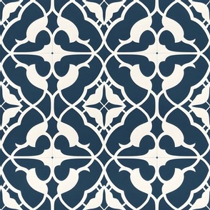 Blue & White Tile - medium