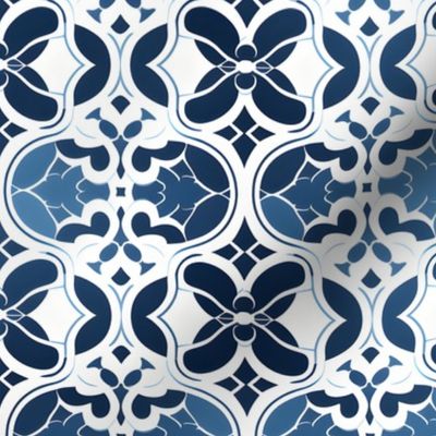 Blue & White Tile - medium