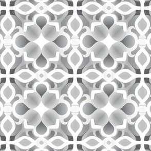 Gray & White Geometric Tile - small