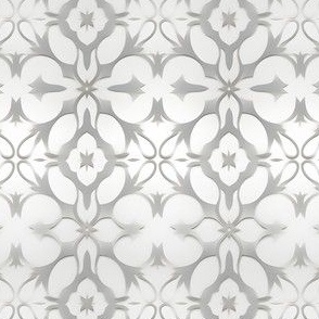 Gray & White Tile Print - small
