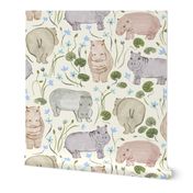 Hip Hippos neutrals large