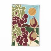 The color of the vineyards Tea Towel