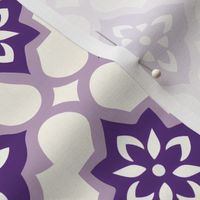 Purple & White Geometric Tile - medium