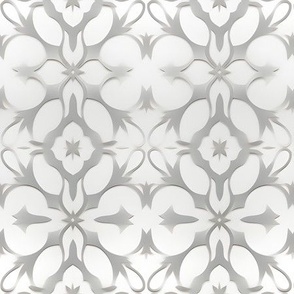 Gray & White Tile Print - medium