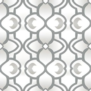 Gray & White Geometric Pattern - medium