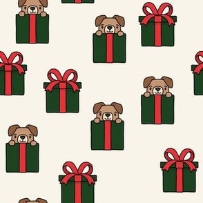 Puppy Gift - Christmas Presents - Cream - LAD23