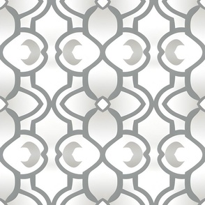 Gray & White Geometric Pattern - large