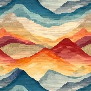 Southwest Watercolor Mountains - small