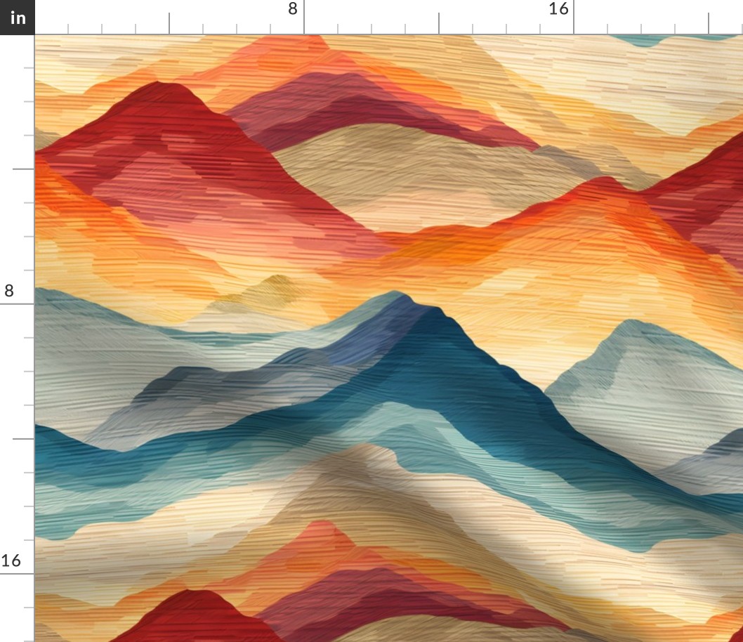 Southwest Watercolor Mountains - large