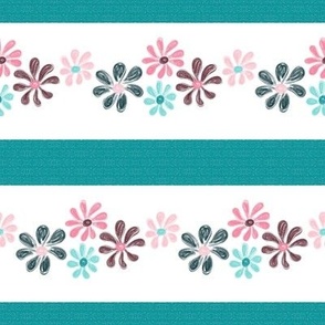 Chalking Flowers Blackboard border horizontal - size S