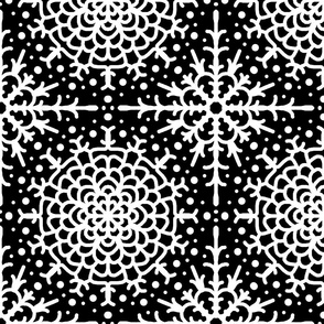 Black White Geometric Mandala