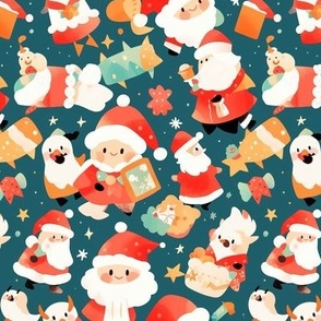 Cute Cartoon Santa Claus