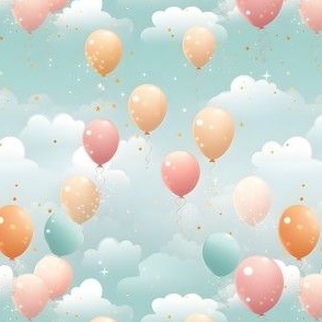 Balloons & Clouds - small