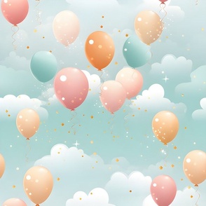 Balloons & Clouds - large