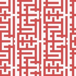 Geometric Chinoiserie in Red