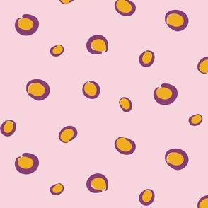 Yellow purple dots-big scale