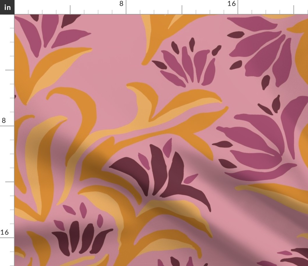 Flowing Flora - Gold & Purple