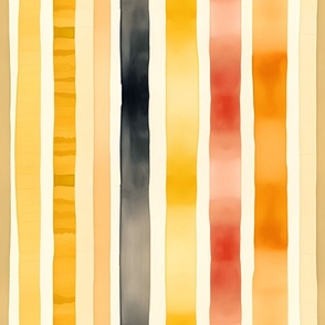 Watercolor Fall Stripes - large
