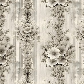 Neutral Distressed Victorian Floral - small