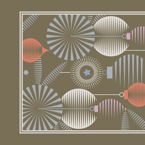 Anticipation / Night Before Christmas / Geometric / Ornaments / Intangible / Tea Towel Wall Hanging