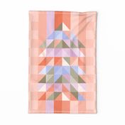 Abstract Bauhaus Christmas Tree Pantone Intangible Colour study 1. CORAL #abstractgeometry 