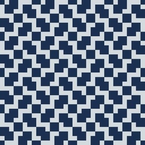 pixel weave flower_blue_regular