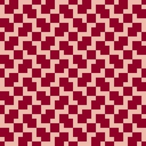 pixel weave flower_burgundy_pink_regular
