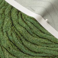 Green Lava Swirls Tea Towel